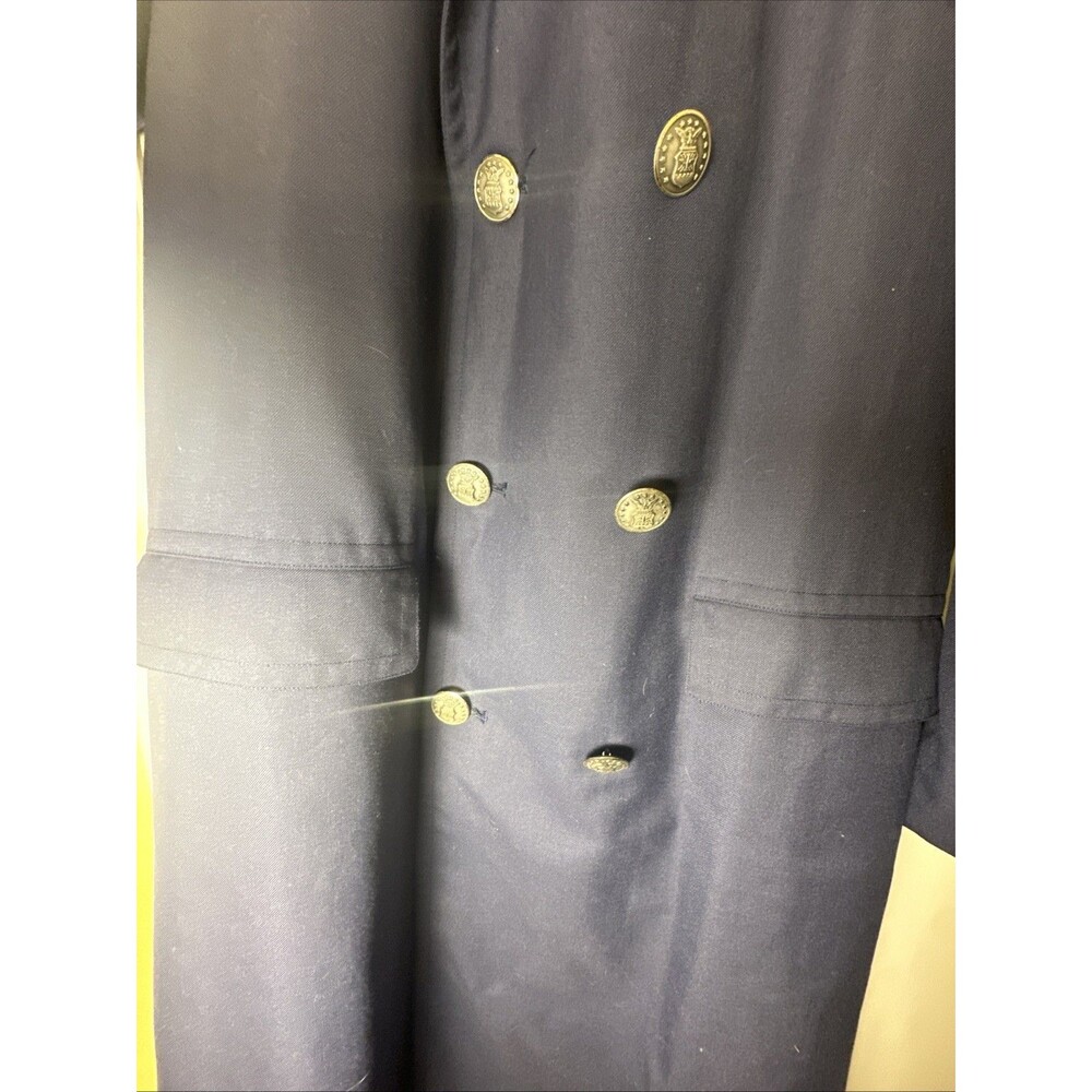 VTG GI US Air Force All Weather Coat Navy Blue Trench Coat With Lining Mens 39XL - Picture 3 of 7